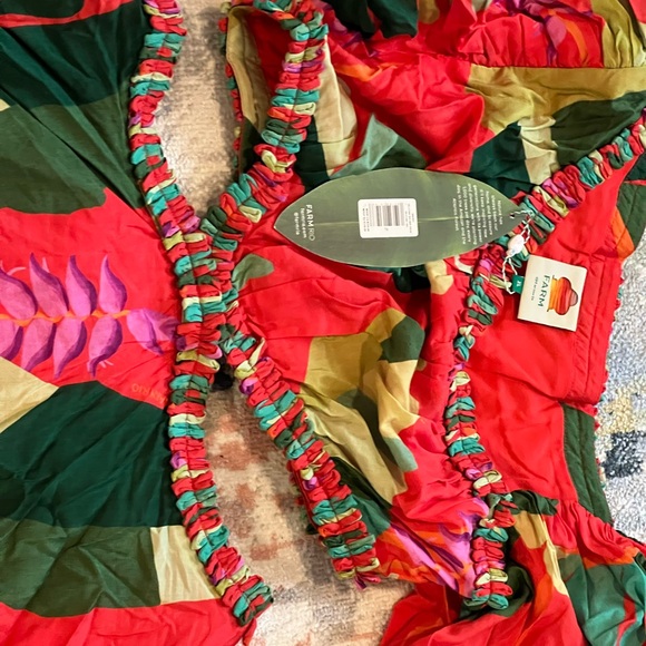 FARM RIO HELICONIA RED MINI DRESS - Picture 9 of 10